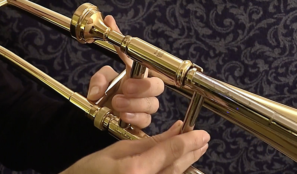 How to hold a trombone
