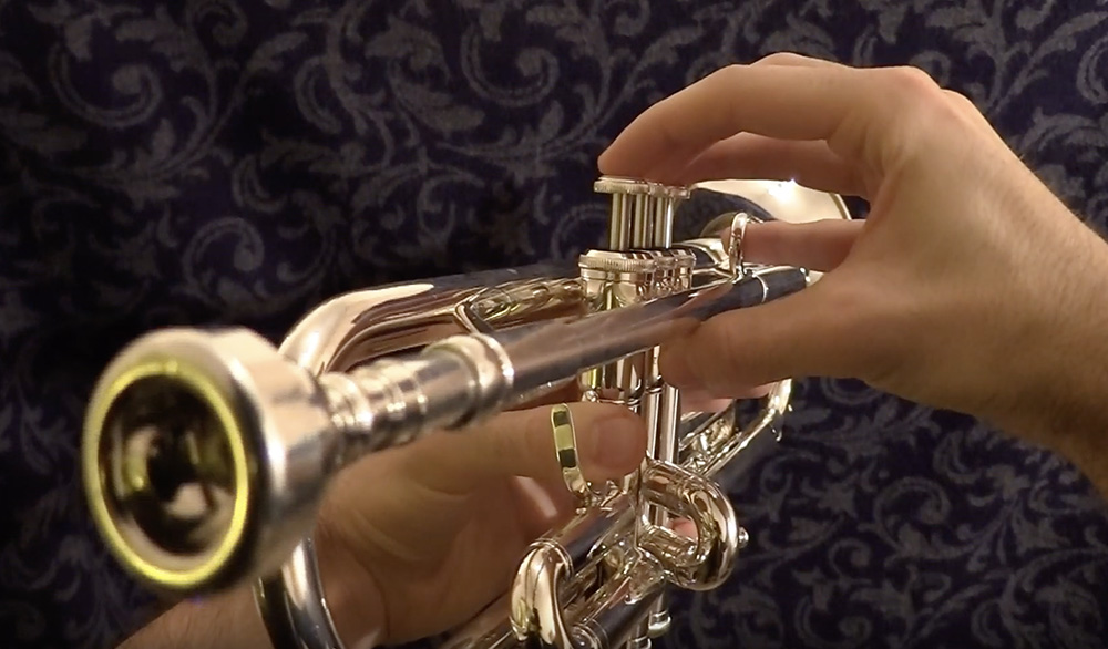 How to hold a trumpet